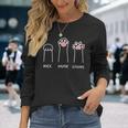 Rock Paper Scissors Cat Paws Cute Paw Kitten Paw Cat Long Sleeve T-Shirt Gifts for Her