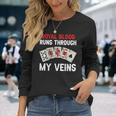 Royal Blood Runs Through My Veins Poker Dad Long Sleeve T-Shirt Gifts for Her