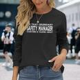 Safety Manager Job Title Employee Safety Manager Long Sleeve T-Shirt Gifts for Her