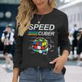 Speed Cuber Competitive Puzzle Speedcubing Players Long Sleeve T-Shirt Gifts for Her