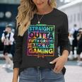 Straight Outta Fifth Grade Gaming 5Th Grade Gamer Tie Dye Long Sleeve T-Shirt T-Shirt Gifts for Her