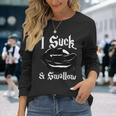 I Suck And Swallow Sexy Vampire Fangs Halloween Costume Halloween Costume Long Sleeve T-Shirt Gifts for Her