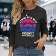 I Swing Both Ways With An Axe Bisexual Lgbt Pride Retro Long Sleeve T-Shirt Gifts for Her