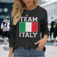Team Italy Print Italian National Country Flag Italy Long Sleeve T-Shirt T-Shirt Gifts for Her