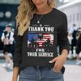 Thank You For Your Service Patriotic Veterans Day Long Sleeve T-Shirt Gifts for Her