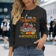 Thankful For Motorcycles Turkey Riding Motorcycle Long Sleeve T-Shirt Gifts for Her