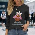 Turkey Disguise Unicorn Thanksgiving Novelty Long Sleeve T-Shirt Gifts for Her