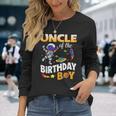 Uncle Of The Birthday Boy Space Astronaut Birthday Long Sleeve T-Shirt Gifts for Her
