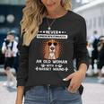 Never Underestimate An Old Woman With A Basset Hound Old Woman Long Sleeve T-Shirt T-Shirt Gifts for Her