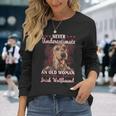 Never Underestimate An Old Woman With A Irish Wolfhound Old Woman Long Sleeve T-Shirt T-Shirt Gifts for Her