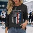 United States Air Force American Usa Flag July 4Th Patriotic Long Sleeve Gifts for Her