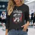 Veteran Vets Thank You Veterans Shirts Veteran Day Boots Usa Flag Dad 346 Veterans Long Sleeve T-Shirt Gifts for Her