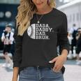 Vintage Fathers Day Dada Daddy Dad Bruh Baseball Long Sleeve T-Shirt T-Shirt Gifts for Her