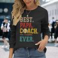 Vintage Papa Coach Ever Costume Baseball Player Coach Long Sleeve T-Shirt T-Shirt Gifts for Her