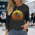 Vintage Retro Beach Vacation Destin Fl Florida Sunset Florida & Merchandise Long Sleeve T-Shirt T-Shirt Gifts for Her
