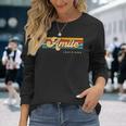 Vintage Sunset Stripes Amite Louisiana Long Sleeve T-Shirt Gifts for Her