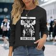 Vintage Tarot Card The Devil Card Occult Tarot Long Sleeve T-Shirt Gifts for Her