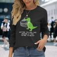Volleyball T-Rex Volleyball Player Long Sleeve T-Shirt Gifts for Her