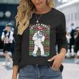 Yeti To The Party Ugly Christmas Sweater Graphic Long Sleeve T-Shirt Gifts for Her