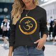 Zen Buddha Energy Symbol Golden Yoga Meditation Harmony Long Sleeve T-Shirt Gifts for Her