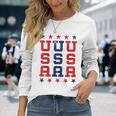 4Th Of July Celebration Independence America Flag Vintage Long Sleeve T-Shirt Gifts for Her