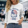All American Dad Patriotic Eagle Sunglasses Us Flag 4Th July Long Sleeve T-Shirt Gifts for Her