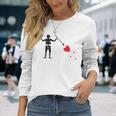 Barbary States Pirate Blackbeard's Flag Blackbeard Long Sleeve T-Shirt Gifts for Her