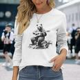 Bear Playing Acoustic Guitar Vintage Guitarist Music Lovers Guitar Long Sleeve T-Shirt T-Shirt Gifts for Her
