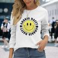 Choose Happy 70S Yellow Smile Face Cute Smiling Face Long Sleeve Gifts for Her