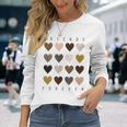 Cute Friends Forever Watercolor Patterned Hearts Friendship Long Sleeve T-Shirt Gifts for Her