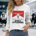 Drink A Little Drink Smoke A Little Smoke Retro Bull Skull Long Sleeve T-Shirt Gifts for Her