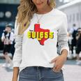Euless Texas State Outline Retro Tx Long Sleeve T-Shirt Gifts for Her