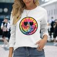 Happy Face Tie Dye Smile Face Long Sleeve Gifts for Her