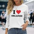 I Heart Orlando First Name I Love Personalized Stuff Long Sleeve T-Shirt Gifts for Her