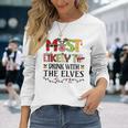 Most Likely To Drink With The Elves Elf Christmas Drinking Long Sleeve T-Shirt Gifts for Her