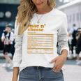 Mac And Cheese Nutrition Facts 2021 Thanksgiving Nutrition Long Sleeve T-Shirt Gifts for Her