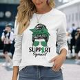 Messy Bun Sunglasses Support Squad Liver Disease Awareness Long Sleeve T-Shirt T-Shirt Gifts for Her