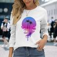 Palm Trees Beach Sunset Beach Lovers Summer Vacation Long Sleeve T-Shirt T-Shirt Gifts for Her