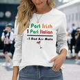Part Irish Part Italian Ancestry Math Meme Heritage Long Sleeve T-Shirt T-Shirt Gifts for Her