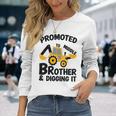 Promoted To Middle Brother Baby Gender Celebration Long Sleeve T-Shirt T-Shirt Gifts for Her