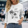 Rest In Peace Jimmy Cheeseburger Palm Trees Long Sleeve T-Shirt Gifts for Her