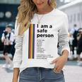 I Am A Safe Person Ally Lgbt Proud Gay Lesbian Lgbt Month Long Sleeve T-Shirt T-Shirt Gifts for Her