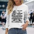 Never Underestimate A Girl On A Motorcycle Biker Motorcycle Long Sleeve T-Shirt Gifts for Her