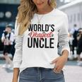 Worlds Okayest Uncle Acy014c Long Sleeve T-Shirt T-Shirt Gifts for Her
