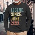 19 Years Old Legend Since June 2003 19Th Birthday Long Sleeve T-Shirt T-Shirt Gifts for Old Men