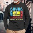 1St Grade Level Complete Gamer Last Day Of School Graduation Long Sleeve T-Shirt T-Shirt Gifts for Old Men
