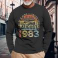 40 Years Old Made In 1983 Vintage August 1983 40Th Birthday Long Sleeve T-Shirt Gifts for Old Men