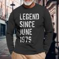 40Th Birthday Legend Since June 1979 Long Sleeve T-Shirt T-Shirt Gifts for Old Men