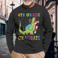 4Th Grade Graduate Dinosaur Trex 4Th Grade Graduation Long Sleeve T-Shirt T-Shirt Gifts for Old Men