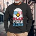 4Th Of July American Flag Bald Eagle Mullet Play Free Bird Long Sleeve T-Shirt T-Shirt Gifts for Old Men